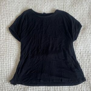 Classic Black Women's Tie Back Top